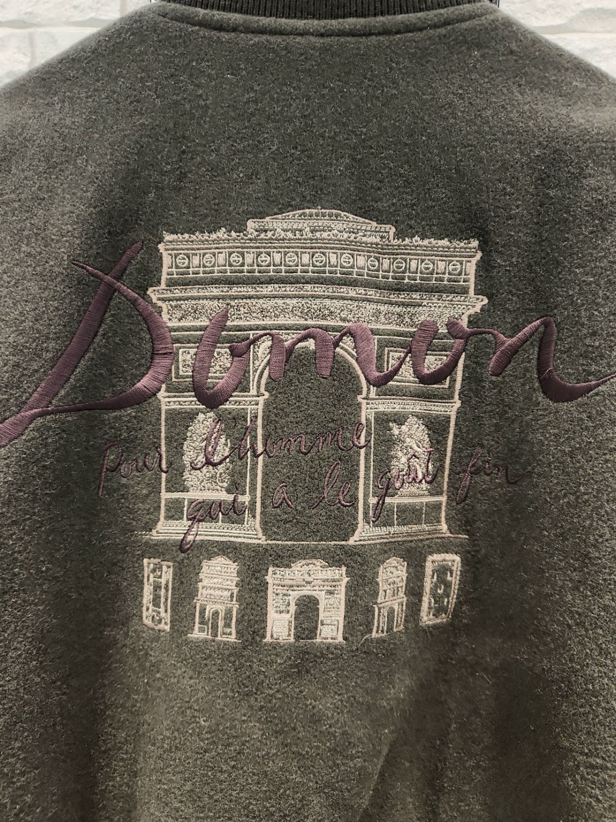 80s DOMON 袖レザー アワードジャケット スタジャン ドモン