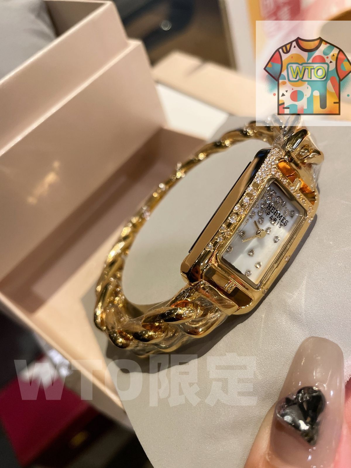  WTO通販 Herm s ヘルメス ナンタケットシリーズ のダイヤモンド象嵌-WTO輸入-DSO 05 腕時計(デジタル) 時計