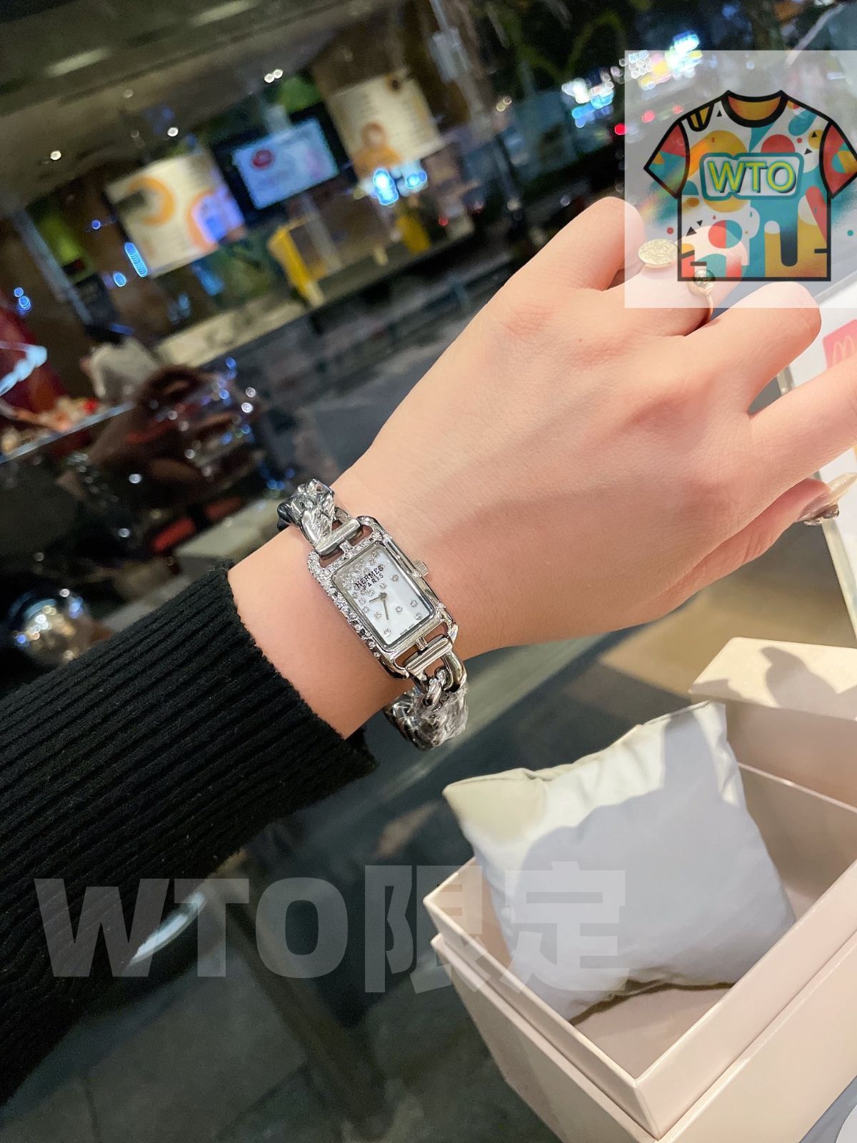 WTO通販 Herm s ヘルメス ナンタケットシリーズ 41個のダイヤモンド象嵌-WTO輸入-DRA62