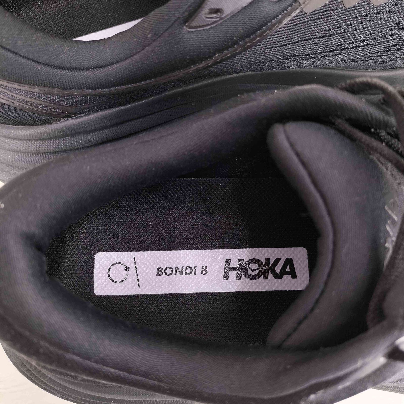  ホカオネオネ HOKA ONE BONDI 8 Black レディース JPN 24.5 スニーカー 靴
