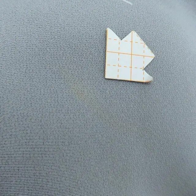 平和屋着物○木版作家 井堂雅夫 訪問着 格子 金通し地 正絹 逸品