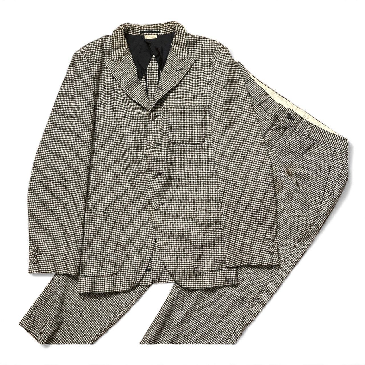 COMME des GARCONS HOMME PLUS PT-J 020 AD 2007 07 AW My way check suit jacket pants コムデギャルソンプリュス チェック 総柄 セットアップ スーツ