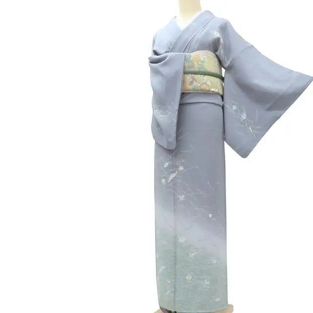 平和屋着物○訪問着 箔彩織 舞琳派 貝桶風景飛鶴花文 反端付き 金彩