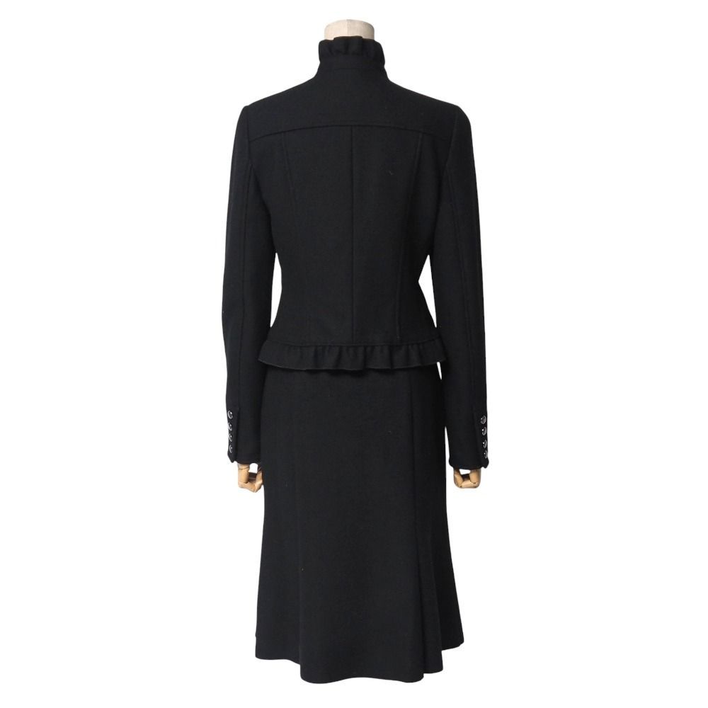 BURBERRY バーバリー スカートスーツ サイズ38 40 38 三点セット ショート ペプラム シングルジャケット フリル ひざ丈 ロング タイトスカート ブランド古着 20251112 RA6499