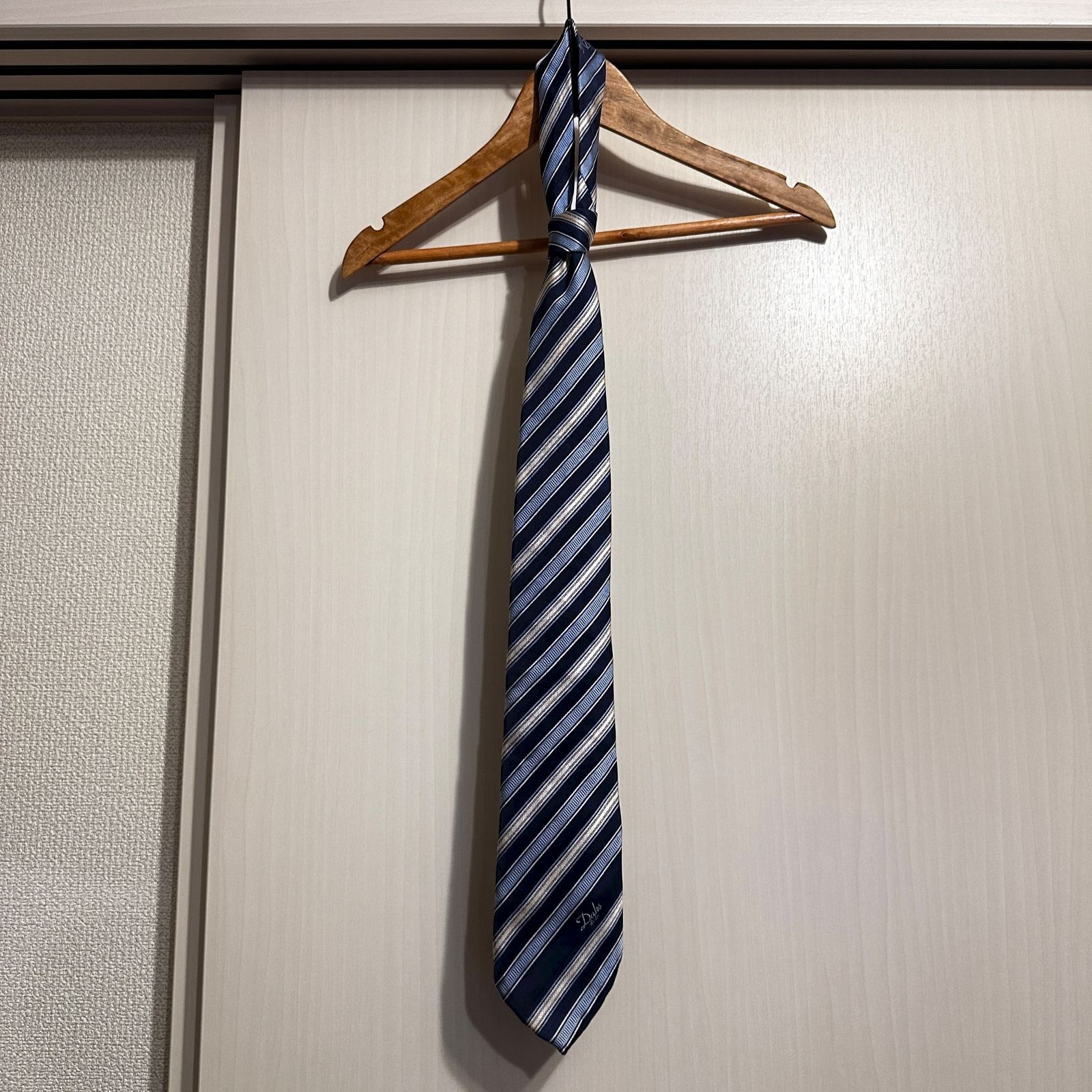 DAKS ダックス ネクタイ ボーダー 黄色×ネイビー×水色 we0213