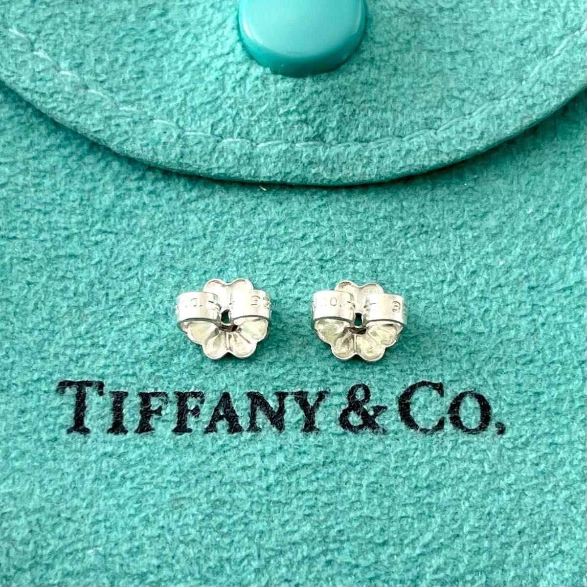 オールドティファニー リボン ハート ピアス コンビ 750 925 P9f