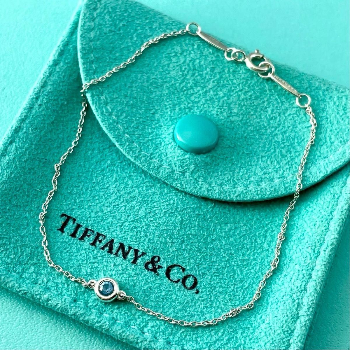 ティファニー アクアマリン カラーバイザヤード ブレスレット P13f