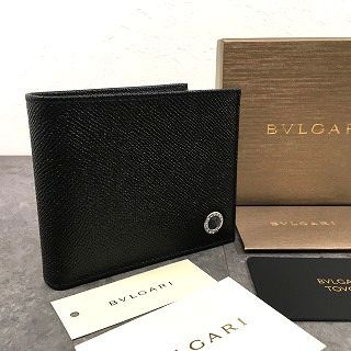 452 み BVLGARI コンパクトウォレット ブラック ブルガリブルガリ き