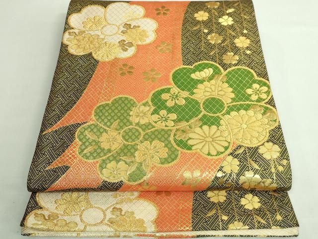 平和屋着物□極上 本綾佐賀錦 伝統工芸品産業功労者 岡野武一郎 六通柄