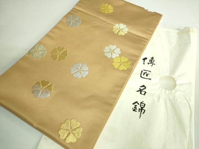 新品 龍村晋謹製 着物“天平最勝王瑞宝錦…プレミアム”正絹 全通 袋帯 4628 新品 龍村晋謹製 着物“天平最勝王瑞宝錦…プレミアム”正絹 全通 袋帯