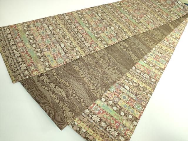 平和屋着物□極上 本場筑前博多織 草木染 手織工房 染匠：小森久 両面