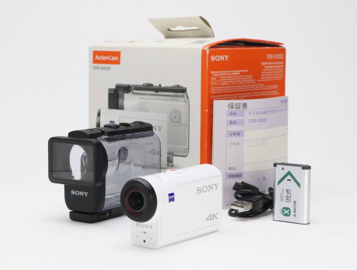 B 並品 SONY ソニー ウエアラブルカメラ アクションカム FDR-X3000 初期不良返品対応 111-69