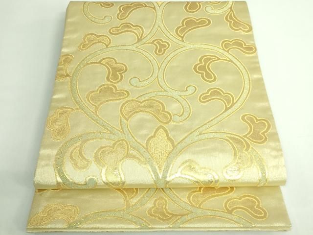 渡辺雪三郎 しょうざん 唐草文様 袋帯 六通柄 正絹 金糸 渡辺雪三郎 しょうざん 唐草文様 袋帯 六通柄 正絹 金糸 - メルカリ