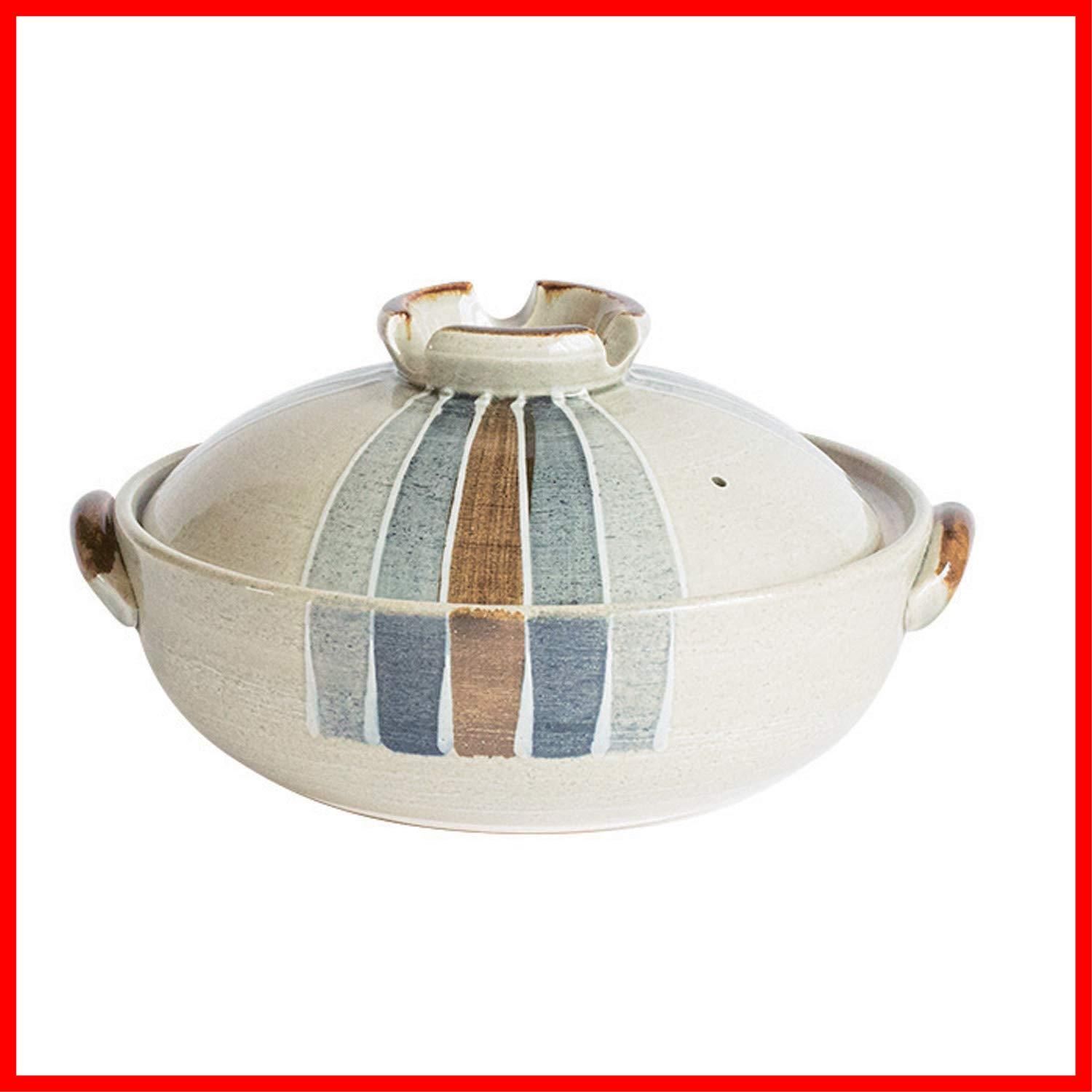 25cm 萬古焼 白 土鍋 8号 佐治陶器 十草 27-915