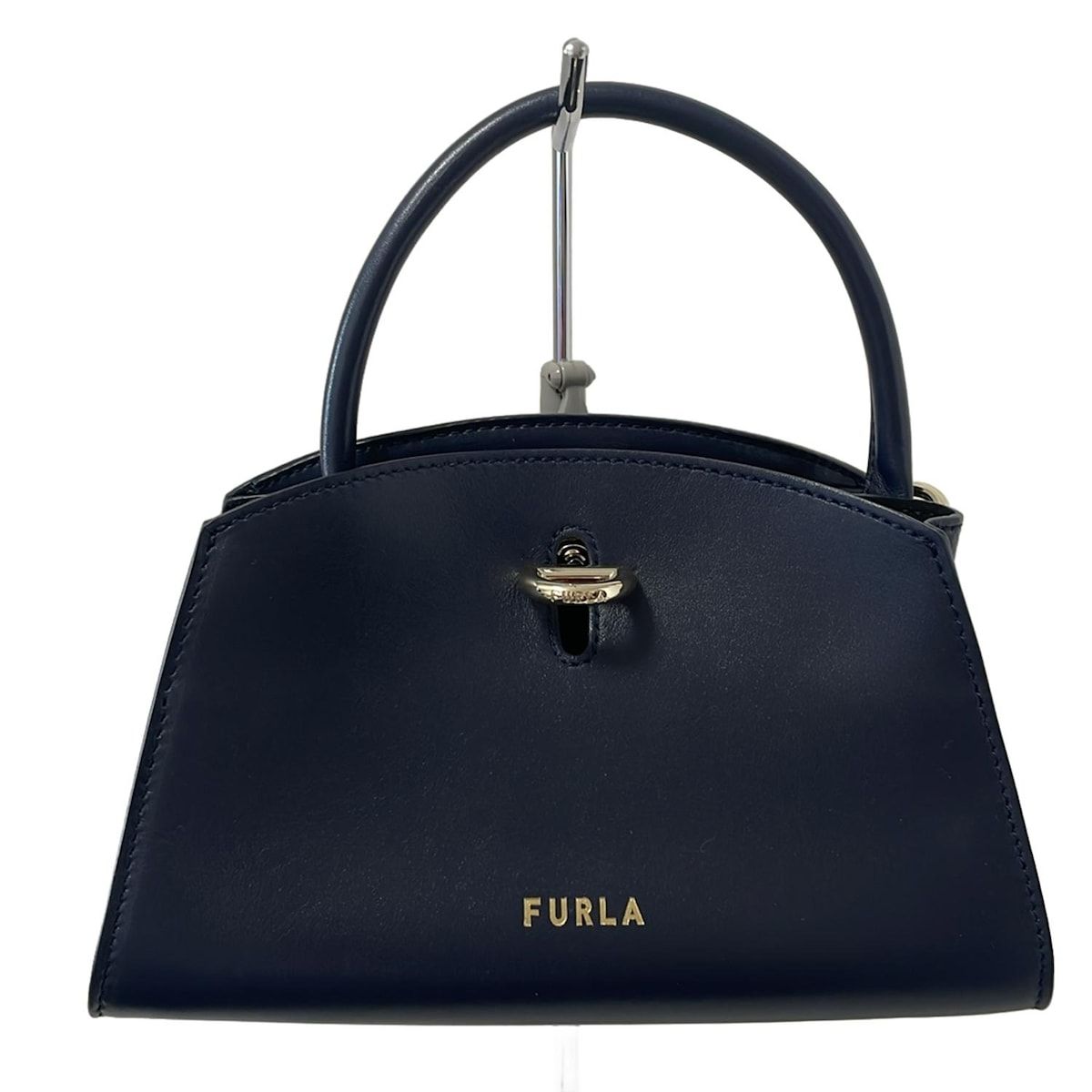 FURLA フルラ ハンドバッグ ジェネシ ネイビー ミニバッグ レザー