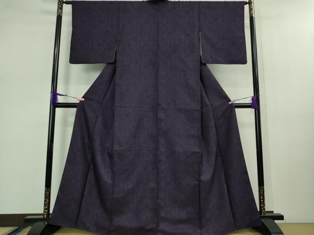 平和屋着物■極上　紋屋井関　御寮織　お召　鳳凰草花地紋　深紫色　逸品　DZAB0877kh5 平和屋着物□極上 紋屋井関 御寮織 お召 鳳凰草花地紋 深紫色 逸品