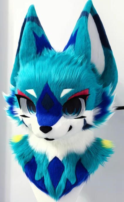 着ぐるみヘッド 犬 NO 418 青 紺色 全頭ヘッド ケモノ ファースーツ ぬいぐるみ コスプレ コスチューム kigurumi