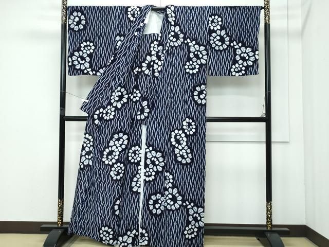 平和屋着物 上 夏物 浴衣 有松鳴海絞り 立涌花文 綿 s 5