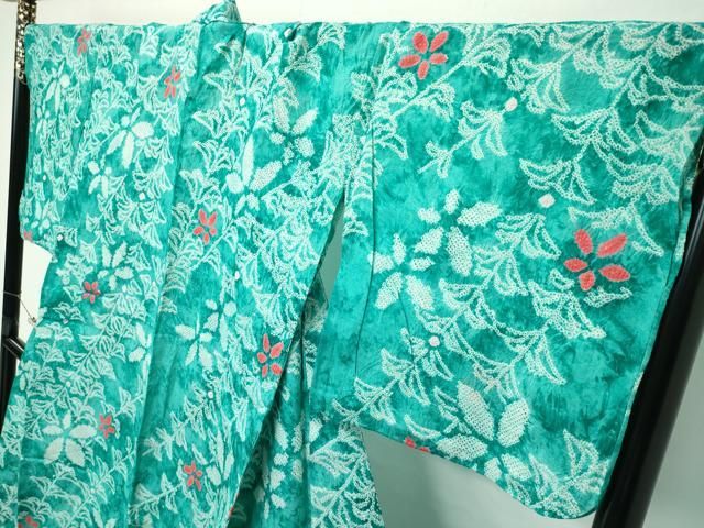  平和屋着物 上 夏物 浴衣 有松鳴海絞り 草花文 綿 s 5 浴衣単品 浴衣