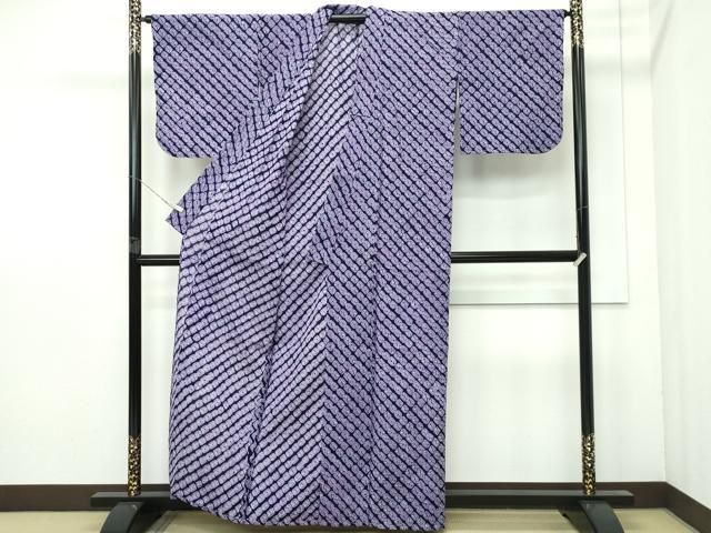 平和屋着物■極上　夏物　浴衣　有松鳴海絞り　鹿の子斜線文　綿　逸品　未使用　CZAA4052s5 平和屋着物□極上 夏物 浴衣 有松鳴海絞り 鹿の子斜線文 綿 逸品 未