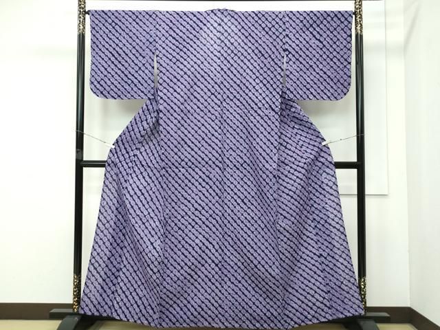 平和屋着物 上 夏物 浴衣 有松鳴海絞り 鹿の子斜線文 綿 s 5