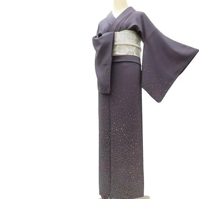 m2142＊正絹 花井幸子落款 金駒刺繡 松 トール 手縫い仕立て 訪問着 m2142