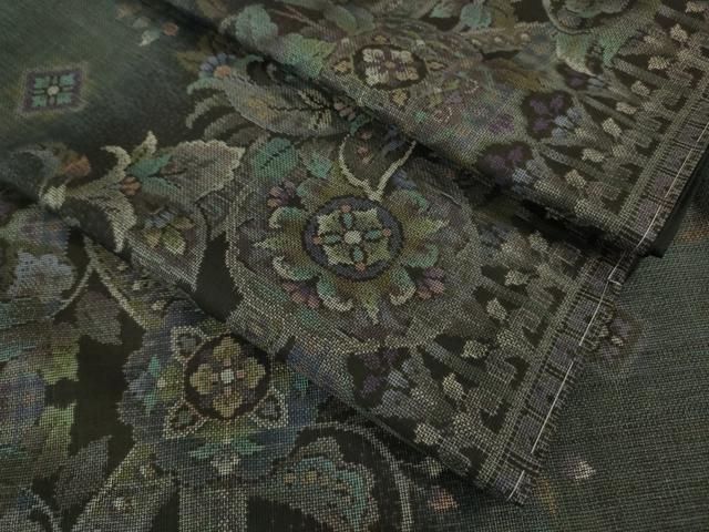平和屋着物 上 本場大島紬 9マルキ 洋花文 kh 5