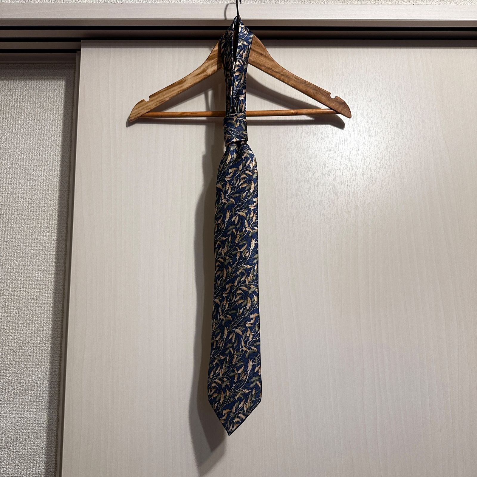 NINA RICCI ニナリッチ ネクタイ 花柄 ネイビー×イエロー we0214