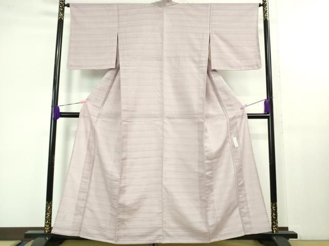 平和屋着物■極上　夏物　銀座きしや　色無地　絽紬　変わり絽　薄葡萄色　逸品　未使用　DZAB1365kh5 平和屋着物□極上 夏物 銀座きしや 色無地 絽紬 変わり絽