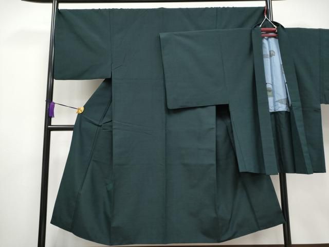 平和屋着物 上 男性 紬 アンサンブル キングサイズ 色無地 百入茶色地 CYAA3716s5