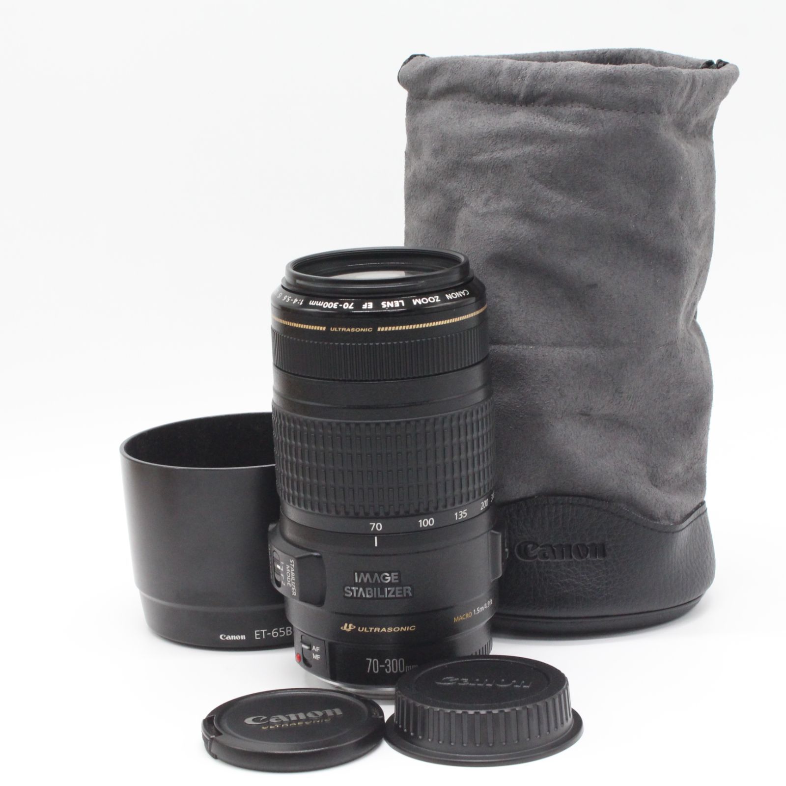 嬉しいフード ポーチ付き 上品 CANON EF70-300mm F4-5.6 IS USM