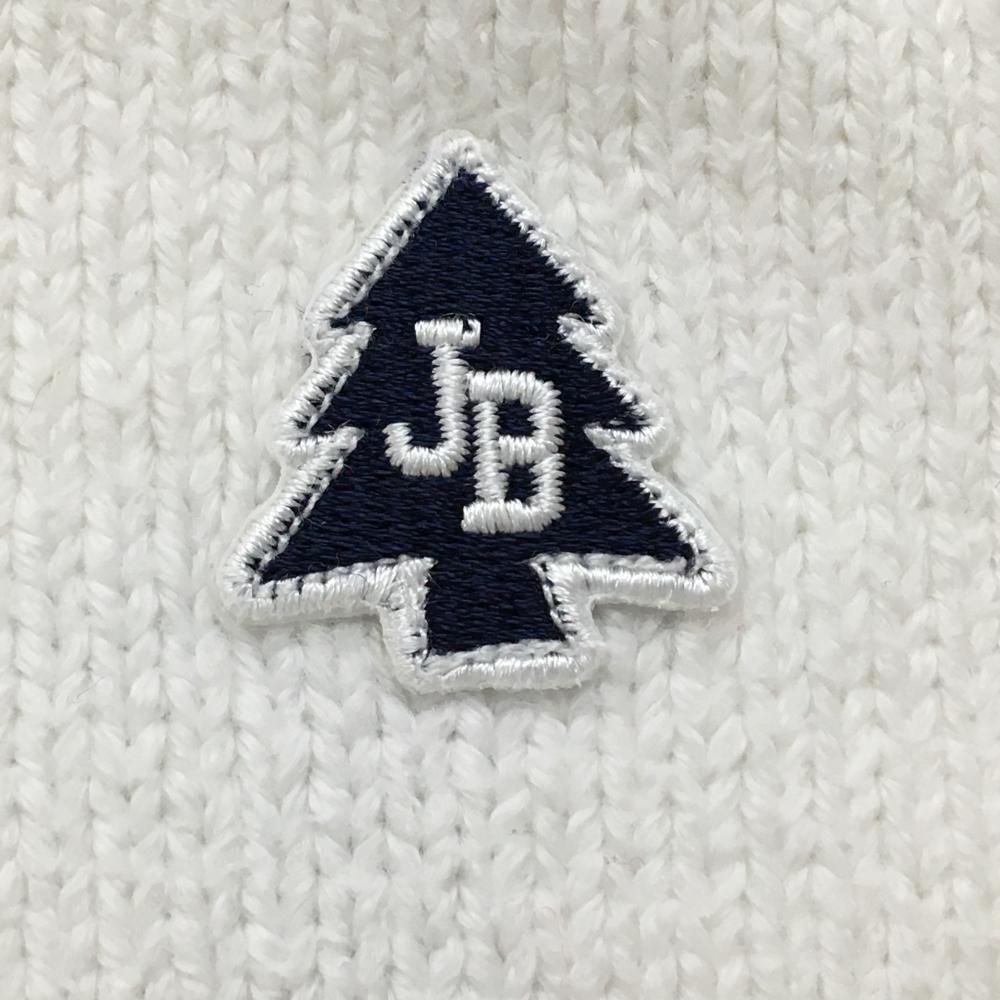 ジャックバニー セーター 白×オレンジ コットン混 ニット レディース 0