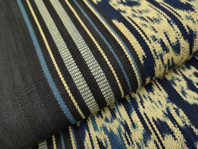 平和屋着物□極上 京都染織メーカー・貴久樹謹製 イカット 全通柄 九寸