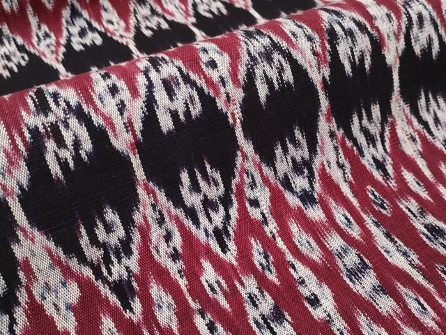 平和屋着物□極上 京都染織メーカー・貴久樹謹製 イカット 全通柄 九寸