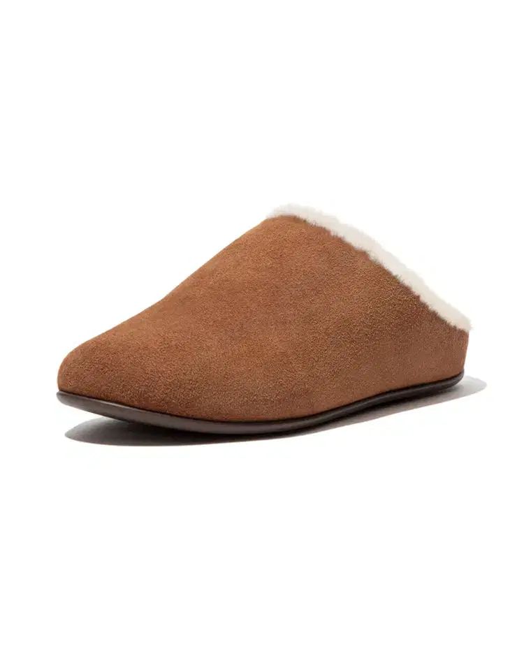 フィットフロップ レディース ファー スリッパ キャメル 225