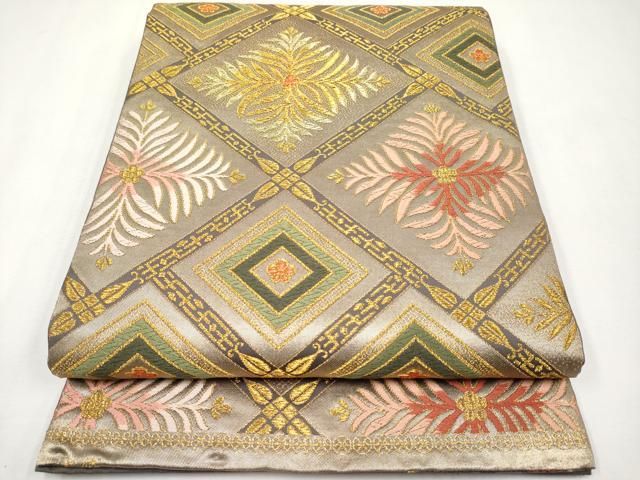 平和屋着物□極上 皇室献上作家 北出与三郎 六通柄 本袋帯 唐織 菱天井