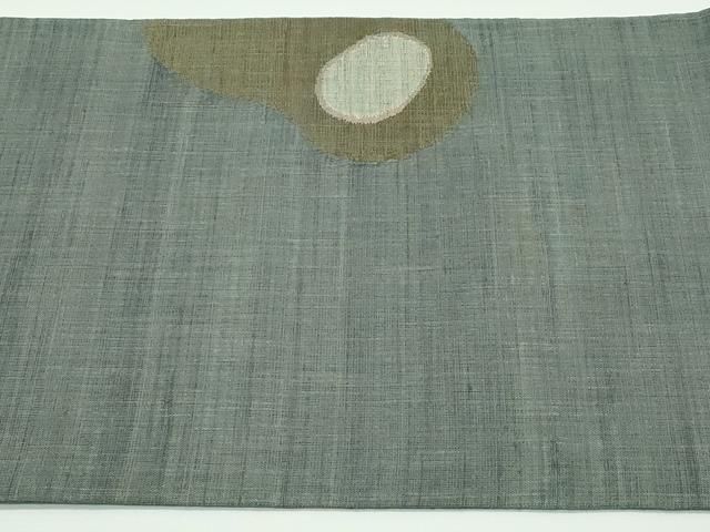 平和屋着物□極上 西陣 川島織物 太鼓柄袋帯 紬地 幾何学文様 金通し地