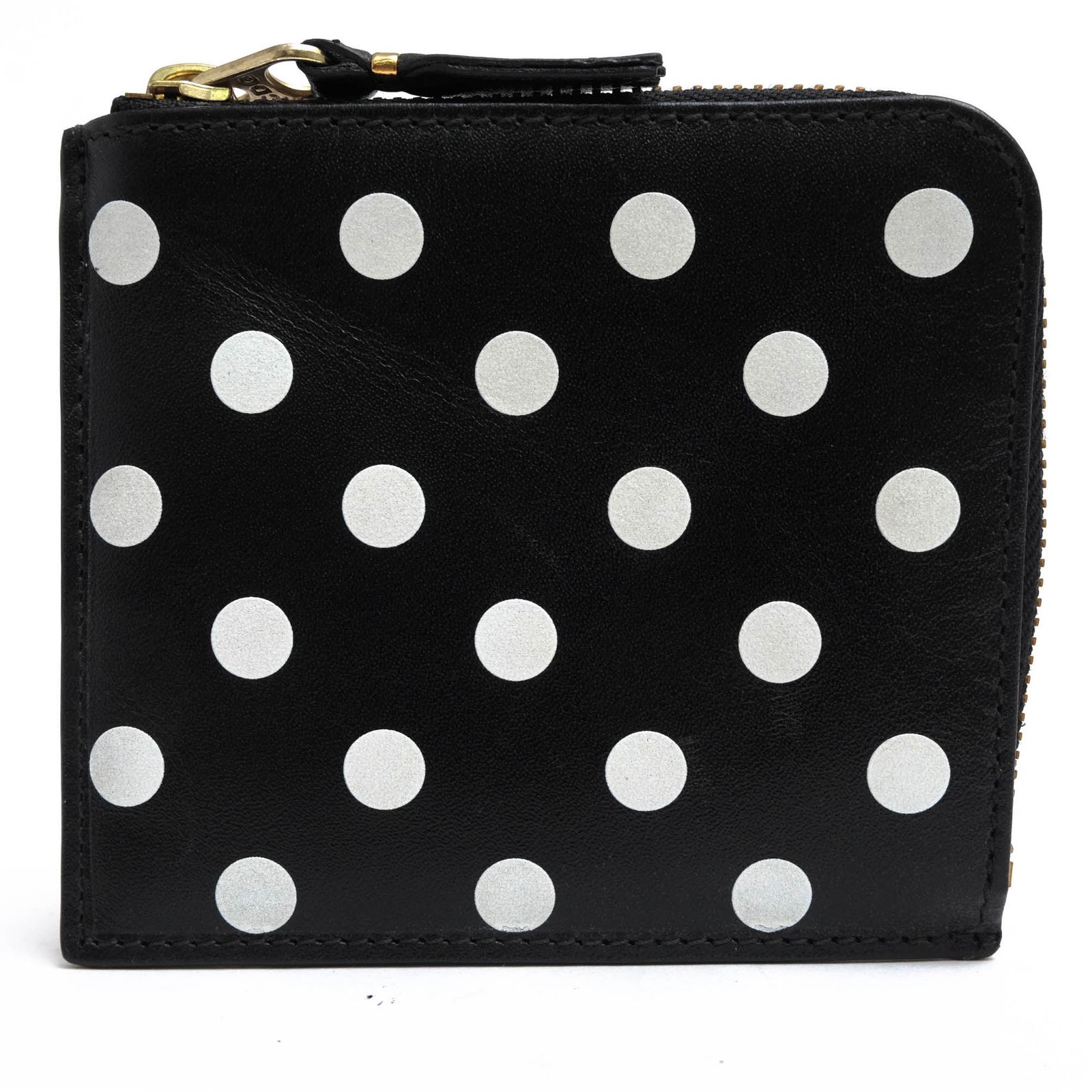 コムデギャルソン COMME des GARCONS 財布 ウォレット レディース 女性 女性用 レザー 革 本革 ブラック 黒 SA3100PD DOTS PRINTED LINE ポルカドット プリント ユニセックス 男女兼用 二つ折り L字ファスナー