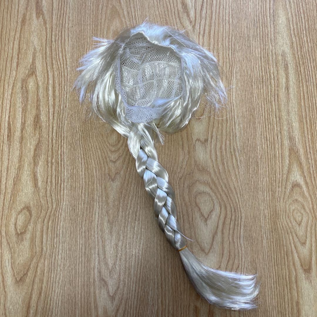 エルサ 風 三つ編み ウィッグ エクステ アナと雪の女王 ブロンド