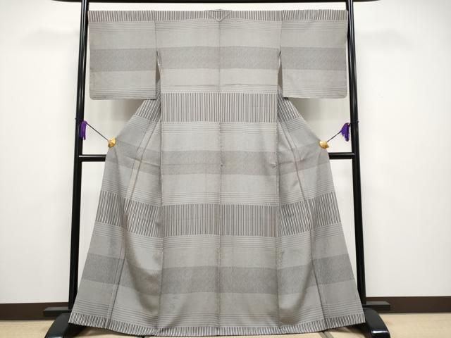 平和屋着物 上 江戸小紋 横段文 黒地 s 5