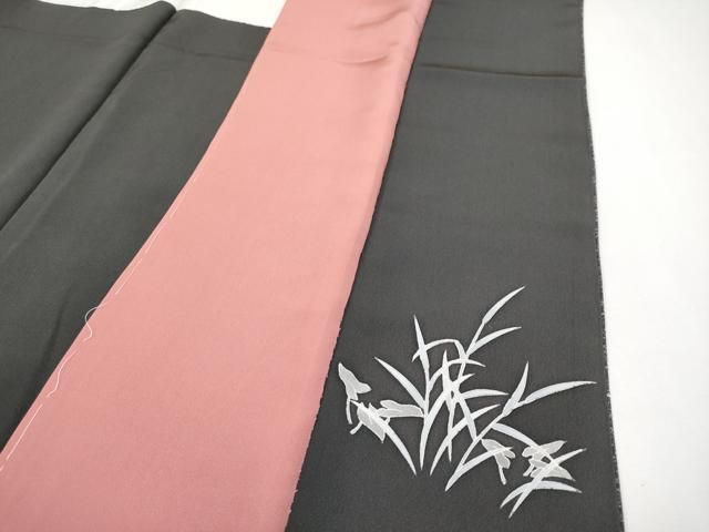  平和屋着物 上 十日町友禅作家 関口遼一 訪問着 童子 たたき染め 蝋色地 s 5 訪問着 付け下げ 着物