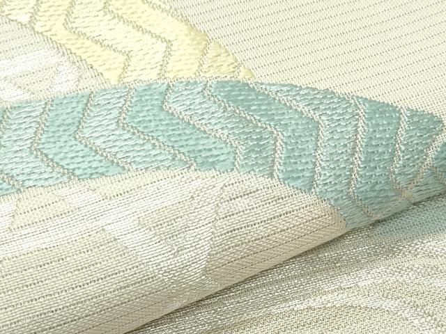  平和屋着物 上 夏物 西陣 川島織物 六通柄 本袋帯 流水籠目文 銀糸 s 5 袋帯 帯