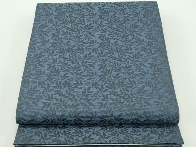 平和屋着物 上 天然藍 藍染 堤悌一 国選定 現代の名工 古庄紀治 両面 全通柄袋帯 唐織 市松鹿の子文 南天文 証紙付き s 5