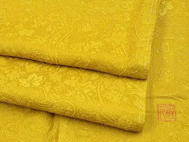 平和屋着物 上 本加賀友禅作家 由水煌人監修 色無地 蔦の葉地紋 さが美扱い 櫨染色地 s 5