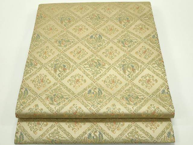 平和屋着物 上 西陣 川島織物 九寸開き名古屋帯 鳳凰草花文 s 5