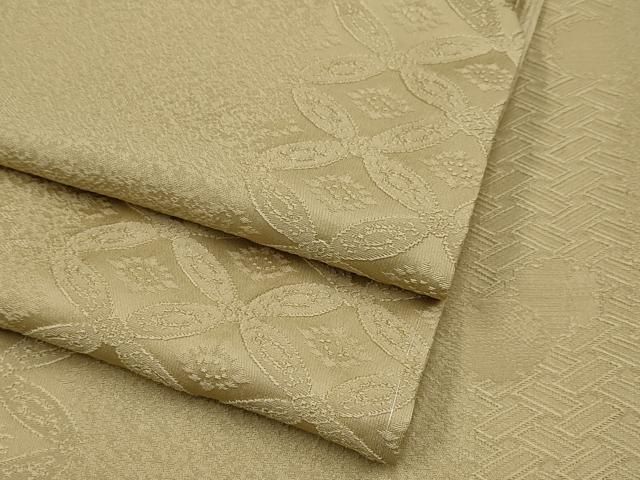 平和屋着物 上 色無地 七宝雪輪地紋 さが美扱い 榛色地 s 5