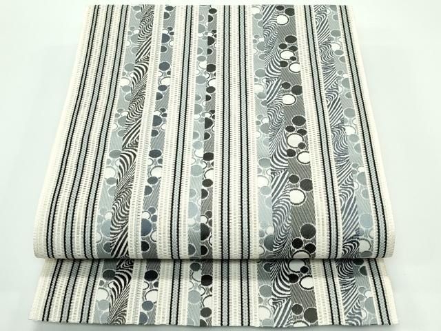 平和屋着物 上 夏物 本場筑前博多織 八寸名古屋帯 流水丸間道 s 5