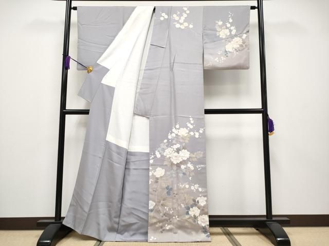 平和屋着物 上 訪問着 枝花文 暈し染め 金彩 薄色地 s 5