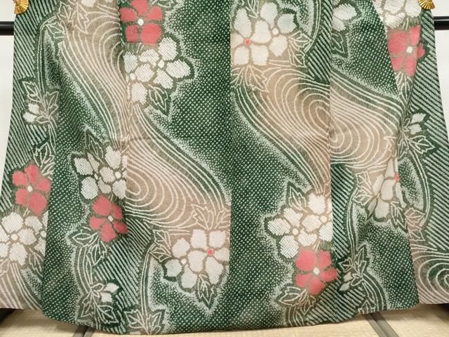  平和屋着物 上 夏物 浴衣 有松鳴海絞り 流水枝花文 綿 s 5 浴衣単品 浴衣