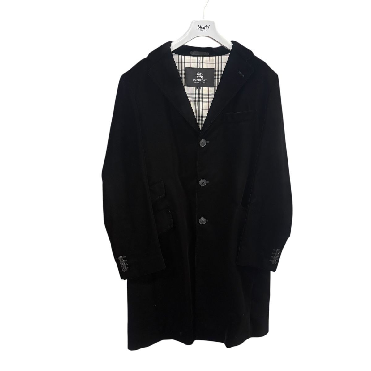 ♪3490 バーバリー ブラックレーベル チェスターコート BMA10-102-09 L
